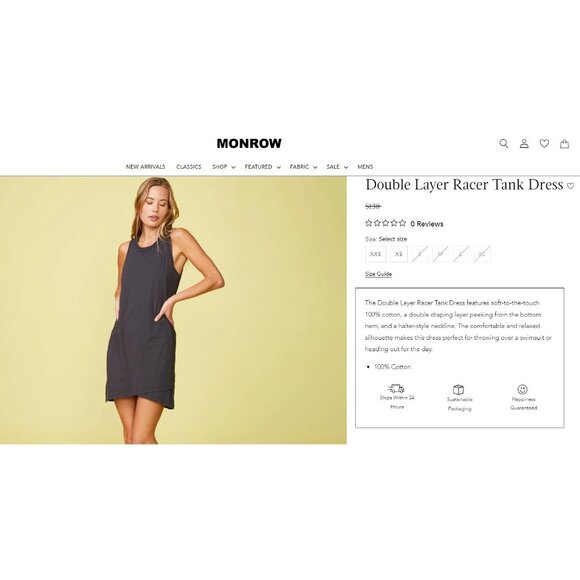 MONROW Double Layer Racer Tank Dress Size XS Strappy Halter Peacock Green HD0489 - Picture 9 of 10